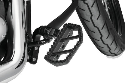 Kuryakyn, Kuryakyn Riot Mini Boards Without Adapter Satin Black - Powersports Foot Pegs for Aggressive Riding