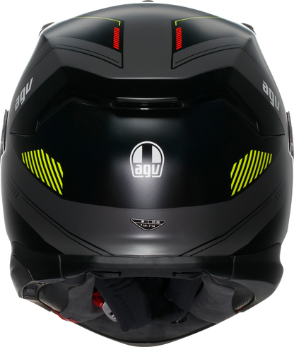 AGV K7 helmet in matte gray and yellow fluo, 2XL size, featuring aerodynamic design and advanced safety features for optimal protection.