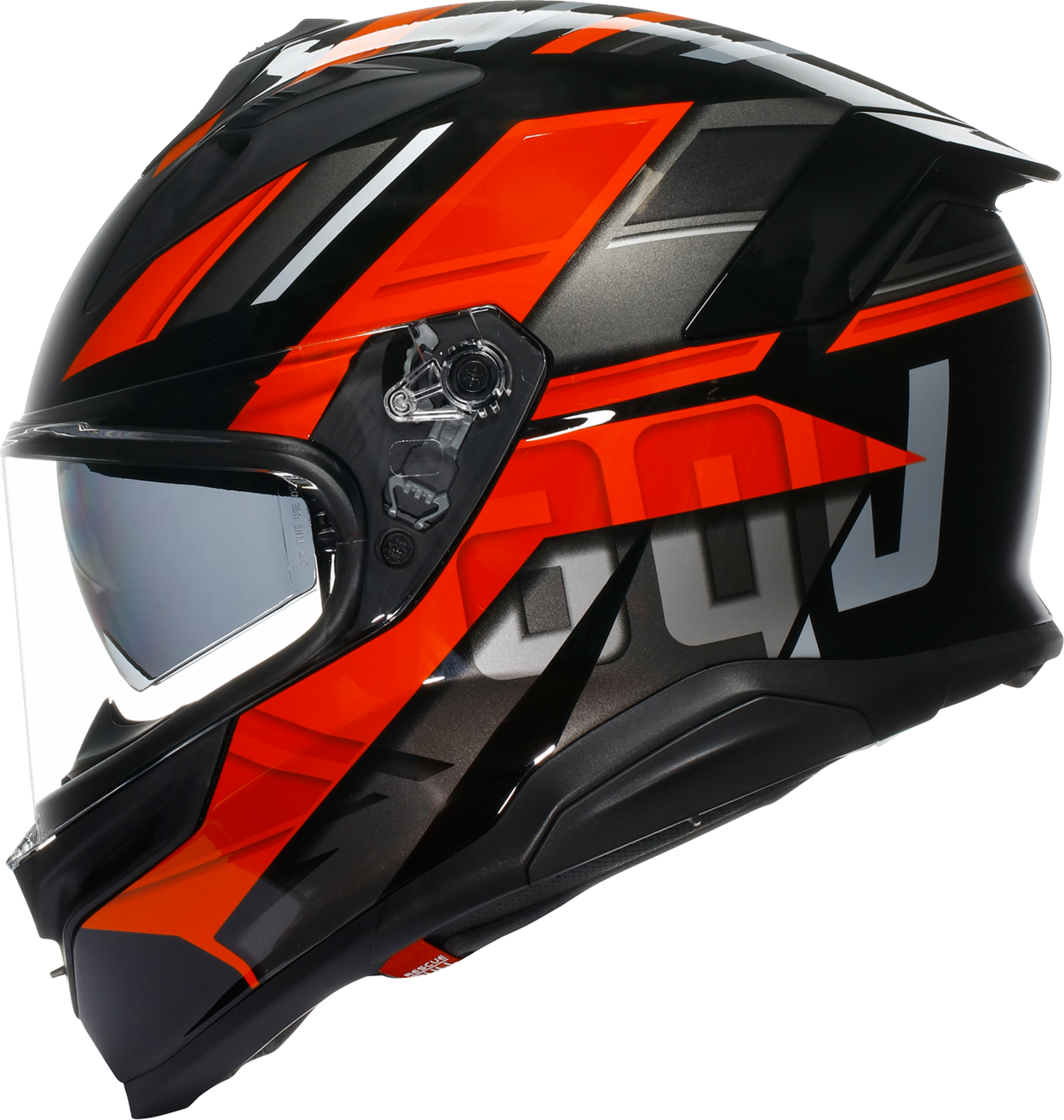 AGV K7 Taurax black and red motorcycle helmet with aerodynamic design, Pinlock MaxVision visor, and ventilation system, small size.