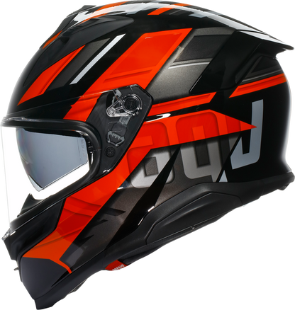 AGV K7 Taurax black and red motorcycle helmet with Pinlock MaxVision visor and advanced ventilation system.