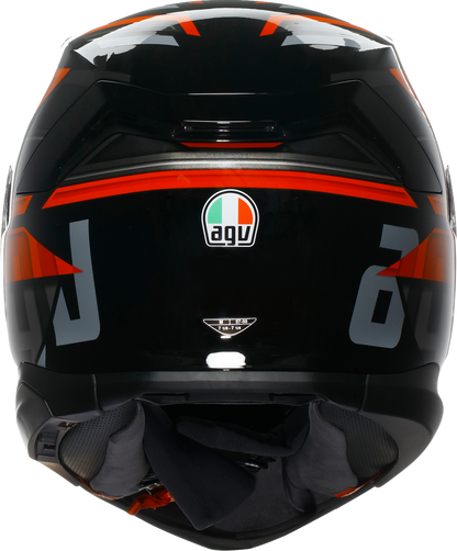 AGV K7 Taurax black and red motorcycle helmet with Pinlock MaxVision visor and advanced ventilation system.