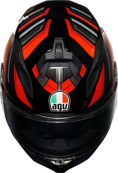 AGV K7 Taurax motorcycle helmet in black and red, XL size with aerodynamic design and Pinlock MaxVision visor