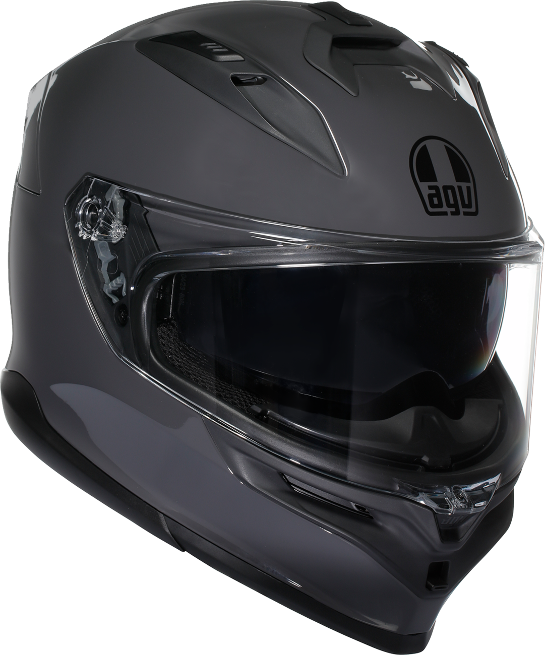 AGV K7 Mono Evo gray motorcycle helmet with XL size, featuring aerodynamic design and ventilation for motorcycle riders.