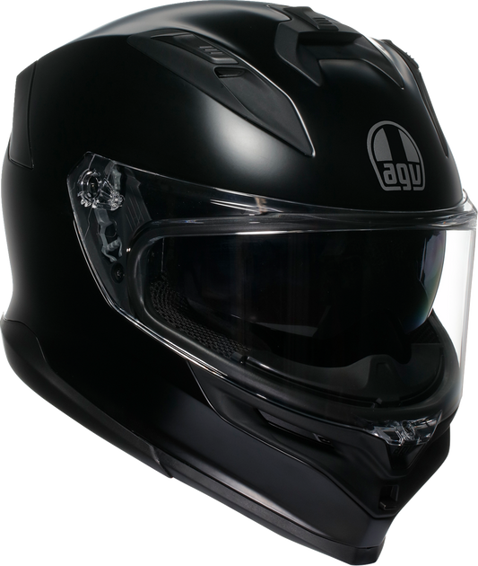 AGV K7 Mono Matte Black motorcycle helmet, front view showing sleek design and full face coverage, size XL.