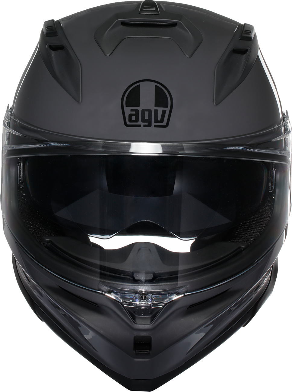 AGV K7 Mono Evo gray motorcycle helmet in XL size, featuring aerodynamic design and ventilation for rider safety and comfort.
