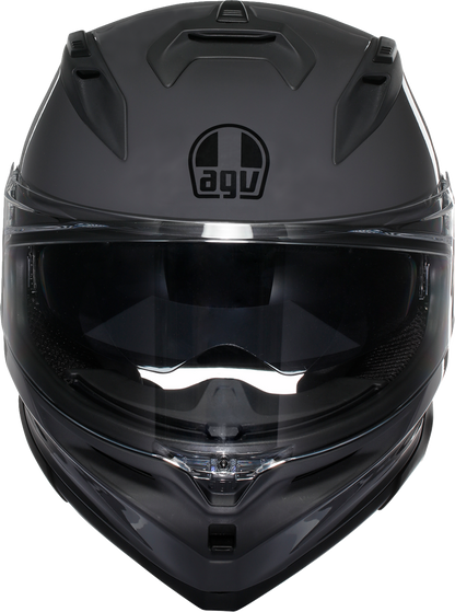 AGV K7 Mono Evo gray motorcycle helmet in XL size, featuring aerodynamic design and ventilation for rider safety and comfort.