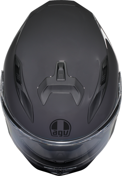 AGV K7 Mono Evo gray motorcycle helmet, XL size, with aerodynamic design and matte finish, front view.
