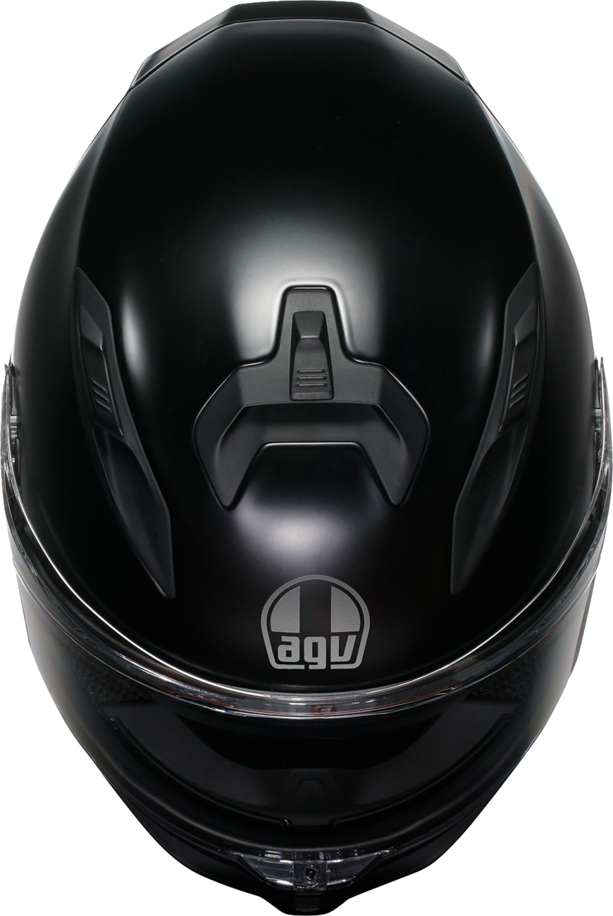 AGV K7 Mono matte black motorcycle helmet with Pinlock® 120 MaxVision™ visor, 2XL size, featuring aerodynamic design and ventilation