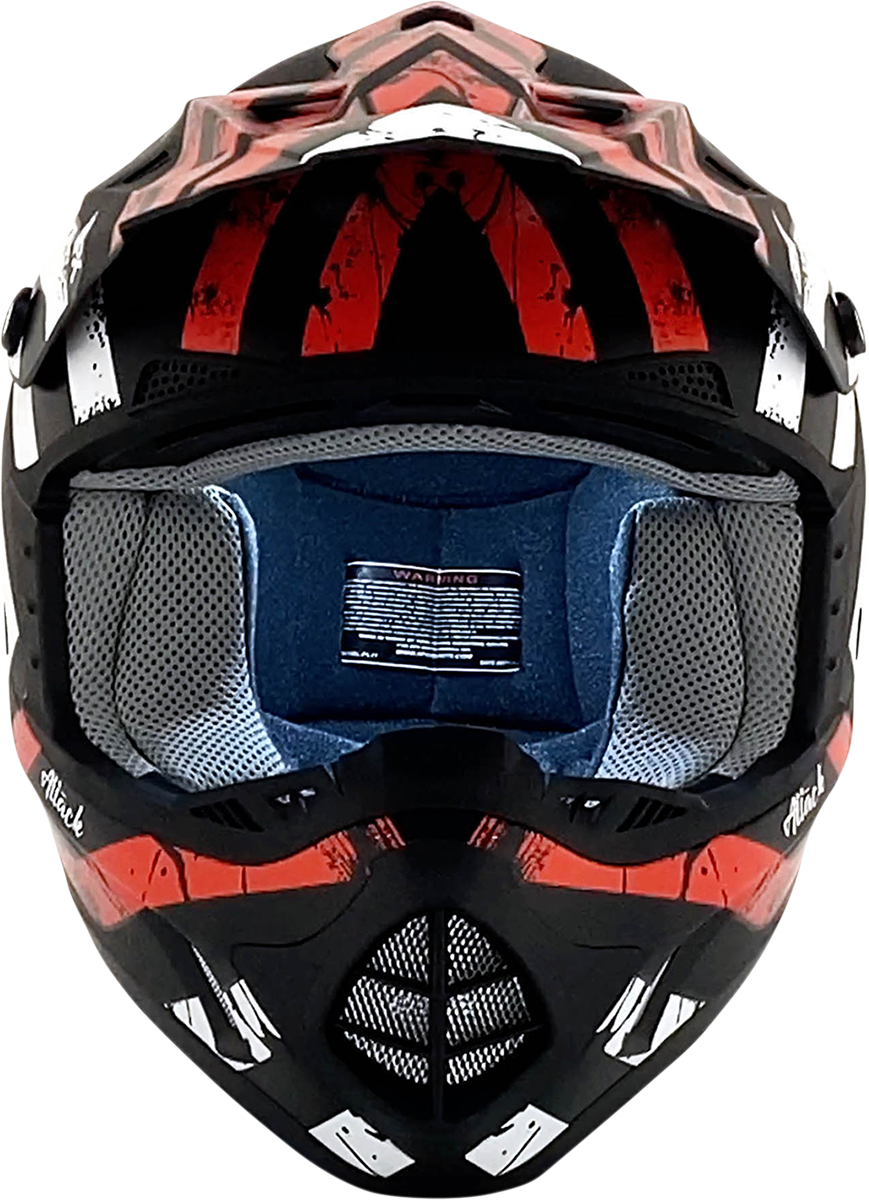 Bill's Exhausts AFX FX-17 Attack helmet in matte black and red, 3XL size with sleek aerodynamic design and ventilation vents.