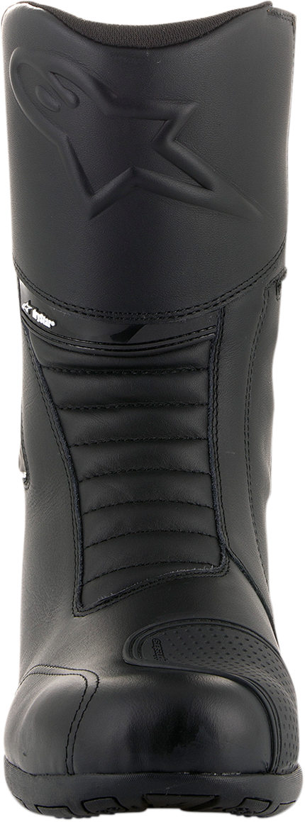 Alpinestars Andes v2 Drystar® motorcycle boots in black, US 10.5 / EU 45, with rugged design and protective features.