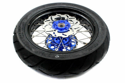 KKE 17inch KX450 KX250F 2020 KX450F 2019-2021 KX450 2019-2023 For KAWASAKI Supermoto Rims CST Tires Blue - Howling Moto