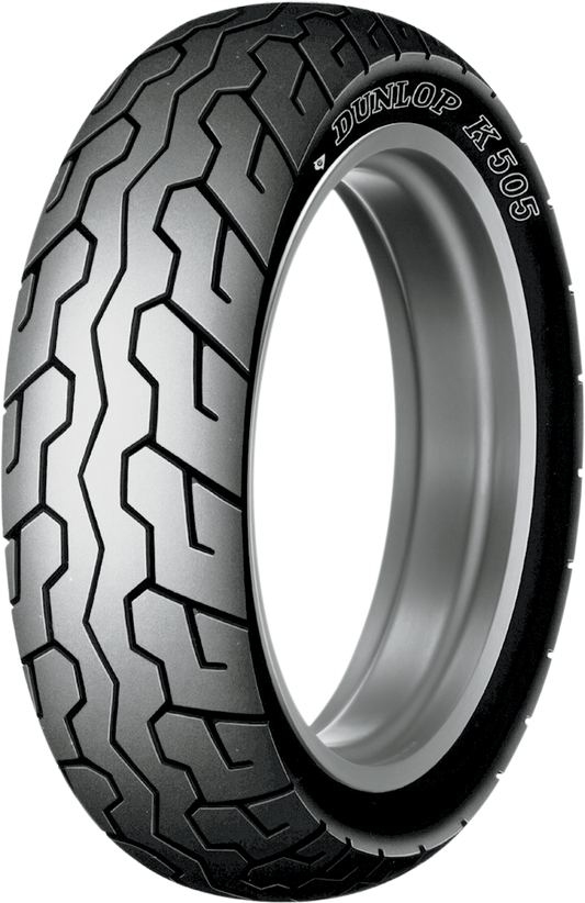 Dunlop K505 rear motorcycle tire 140/70-17 66H with tread pattern, designed for high performance and durability.