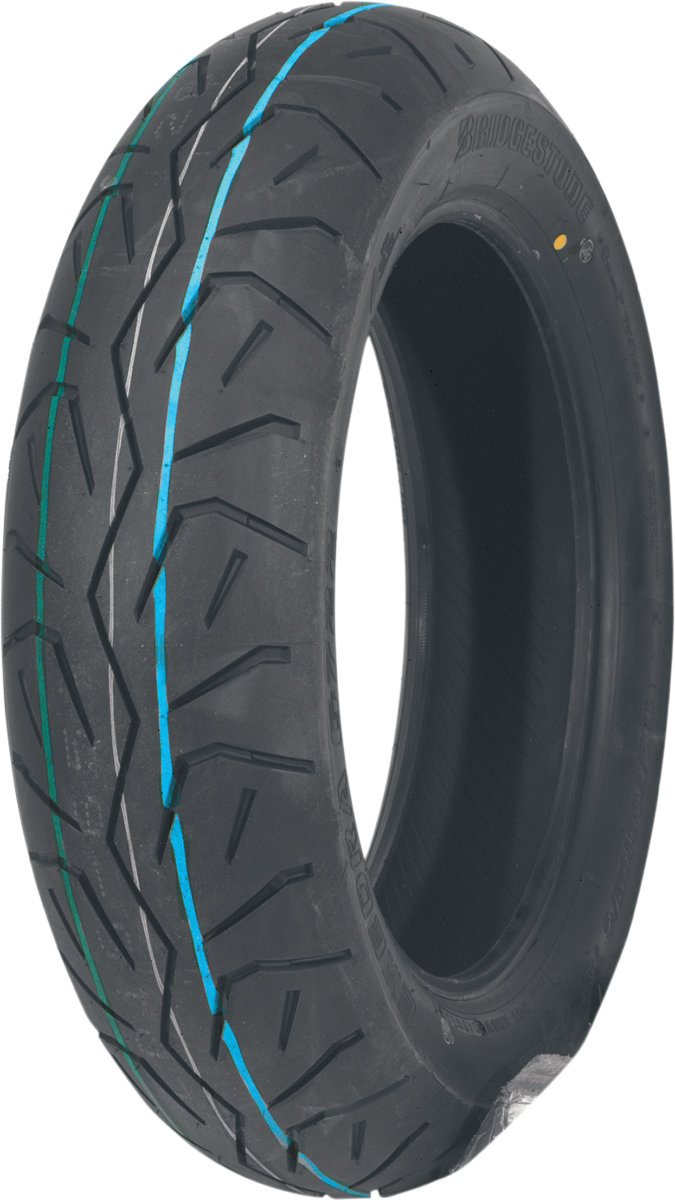 BRIDGESTONE Exedra G722-R rear tire for touring bikes, 170/70B16 75H, showing tread pattern and sidewall details