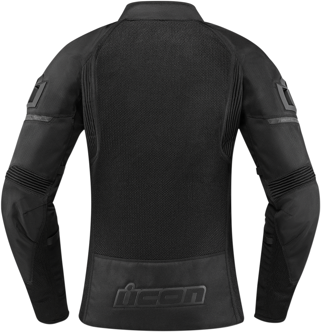 ICON Women's Contra2™ Stealth Jacket in 3XL, black jacket with detailed stitching and logo, designed for motorcycle riding.