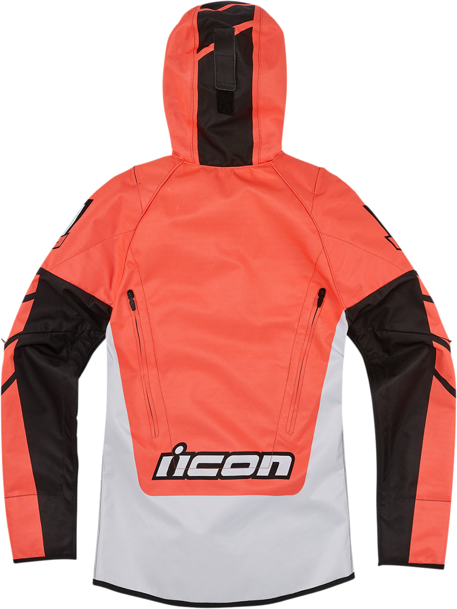 ICON Women's Airform Retro Jacket in coral, XS, featuring a vintage-inspired design with a fitted silhouette and zip-up front.