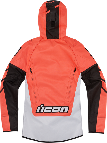 ICON Women's Airform Retro Jacket in coral, XS, featuring a vintage-inspired design with a fitted silhouette and zip-up front.