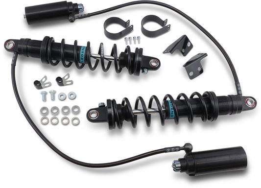 Legend Suspension Revo ARC remote reservoir shock absorber, 14-inch heavy-duty black suspension shock for off-road vehicles.
