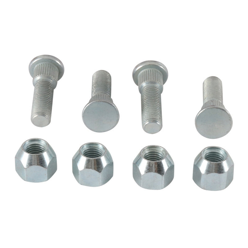 QuadBoss rear wheel stud and nut kit for Yamaha YXR700F Rhino, includes durable metal studs and nuts for rear wheel installation.