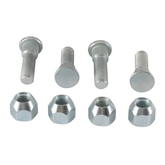 QuadBoss rear wheel stud and nut kit for Yamaha YXR700F Rhino, includes durable metal studs and nuts for rear wheel installation.