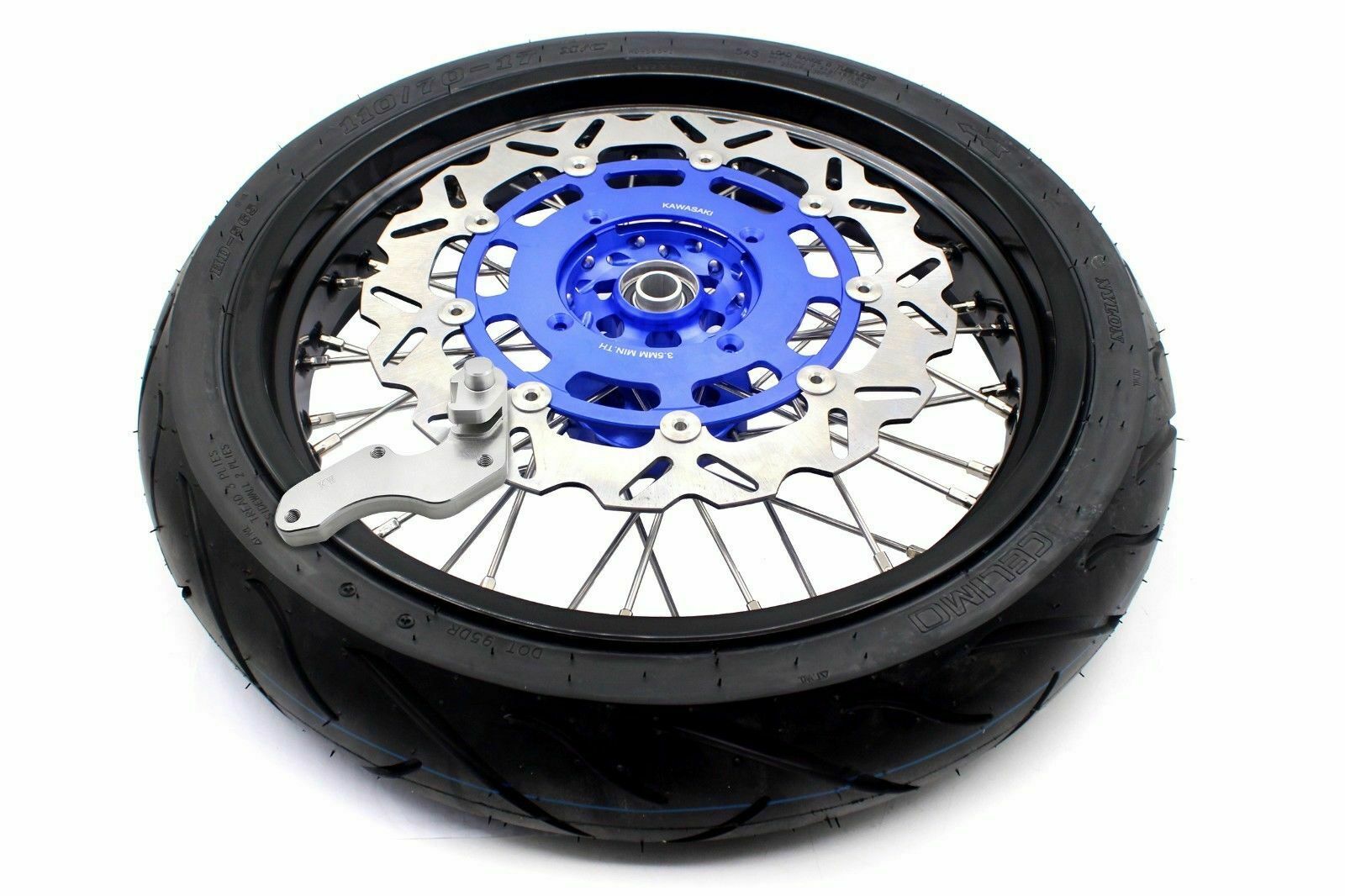 KKE 17inch KX450 KX250F 2020 KX450F 2019-2021 KX450 2019-2023 For KAWASAKI Supermoto Rims CST Tires Blue - Howling Moto