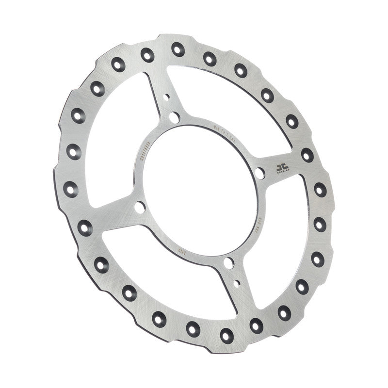 JT Braking JTD2117SC01 front brake rotor for off-road vehicles, showing the metal disc with ventilated design and mounting holes.