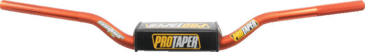 ProTaper Contour SX Race Handlebar in orange with crossbar pad, designed for motocross and dirt bike riding.