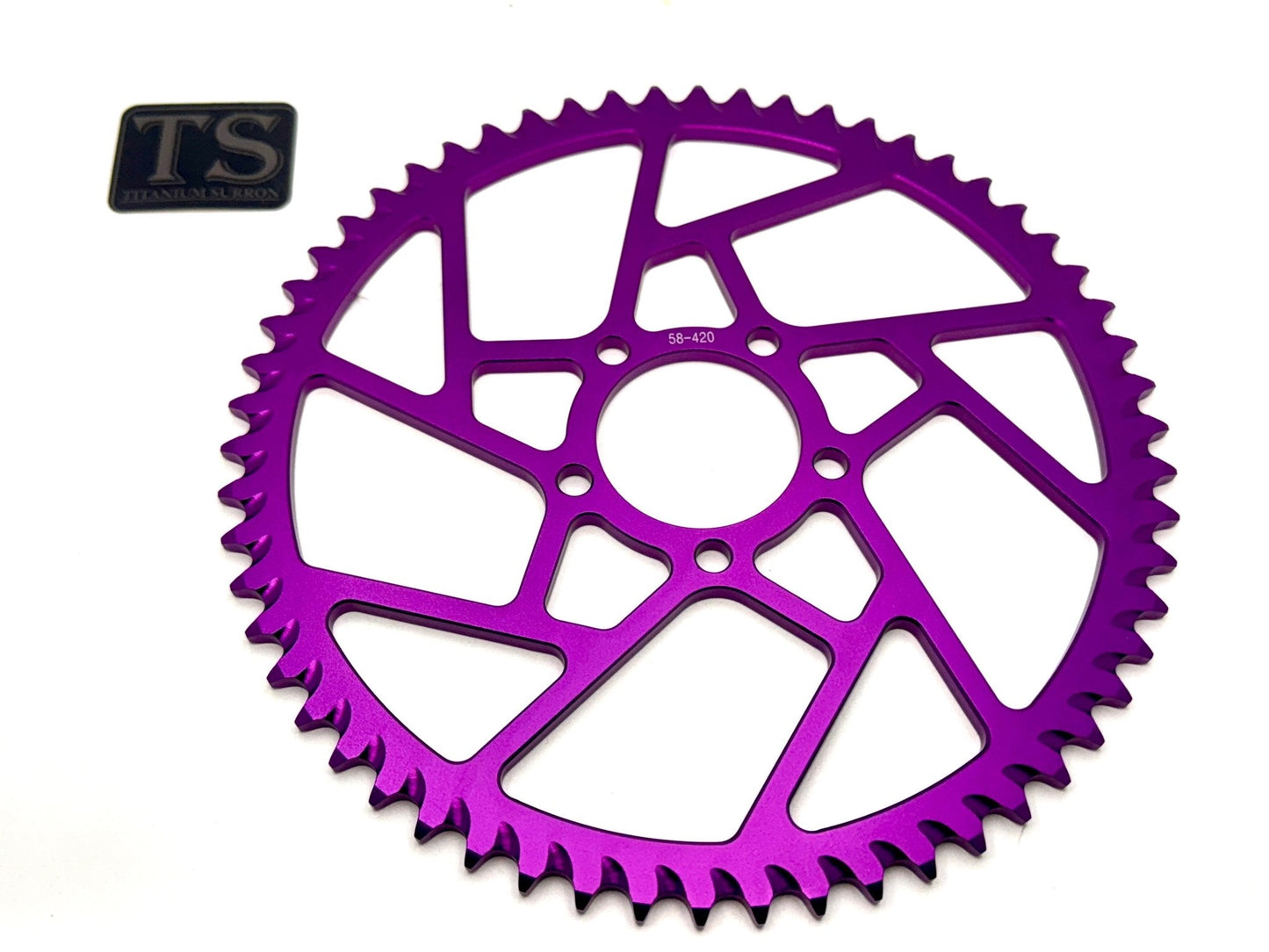 58 Tooth Hardened Aluminum 420 Sprocket for E-moto - Howling Moto