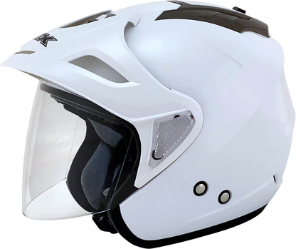 Pearl white AFX FX-50 helmet in XS size, featuring sleek design and ventilation, by Bill's Exhausts.