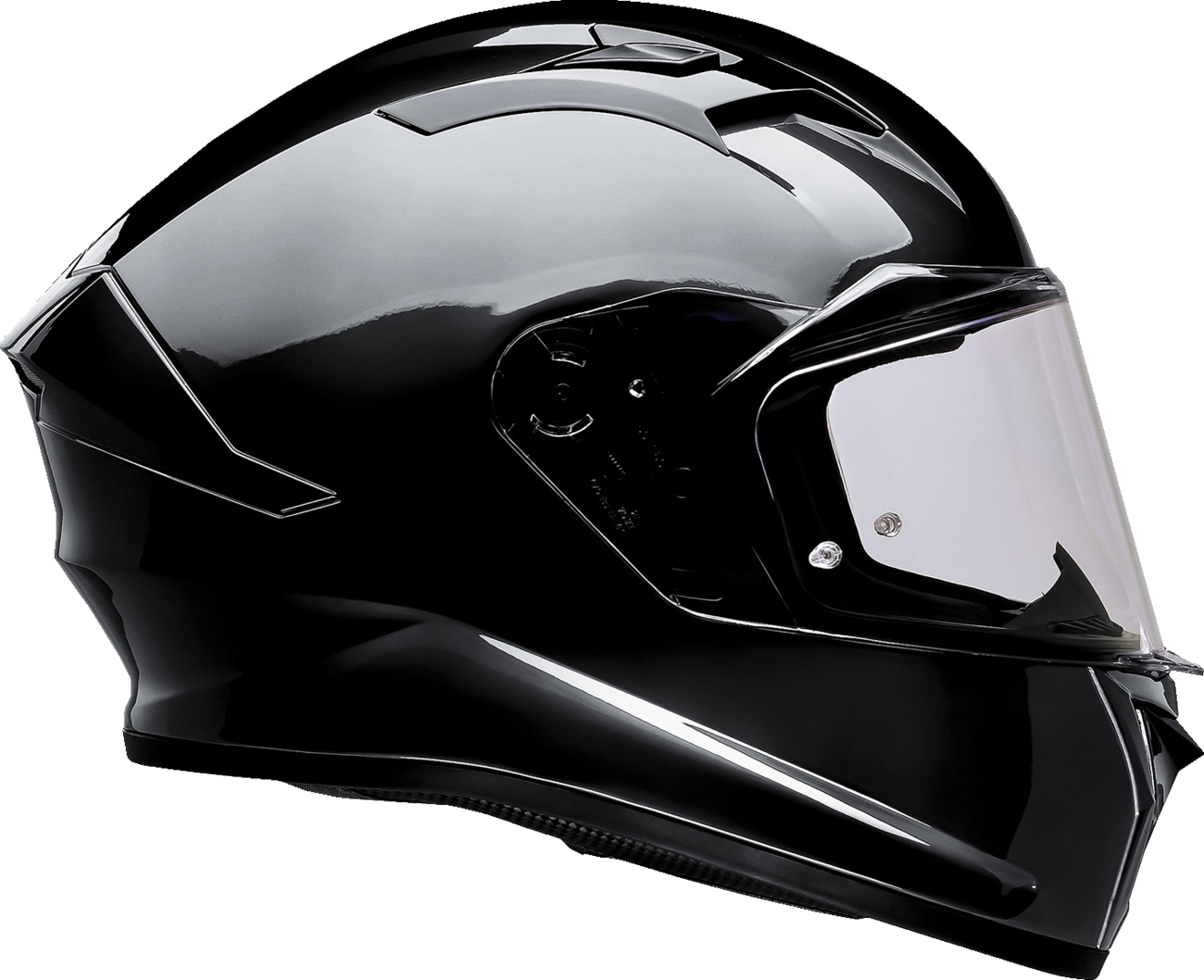 Black Z1R Talon solid full face motorcycle helmet, large size with sleek aerodynamic design.