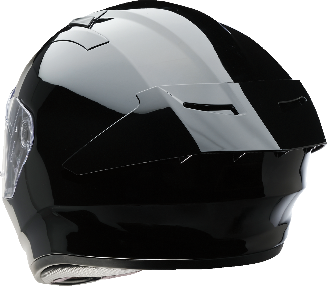 Black Z1R Talon Solid Full Face Motorcycle Helmet, large size with aerodynamic design and secure chin strap.