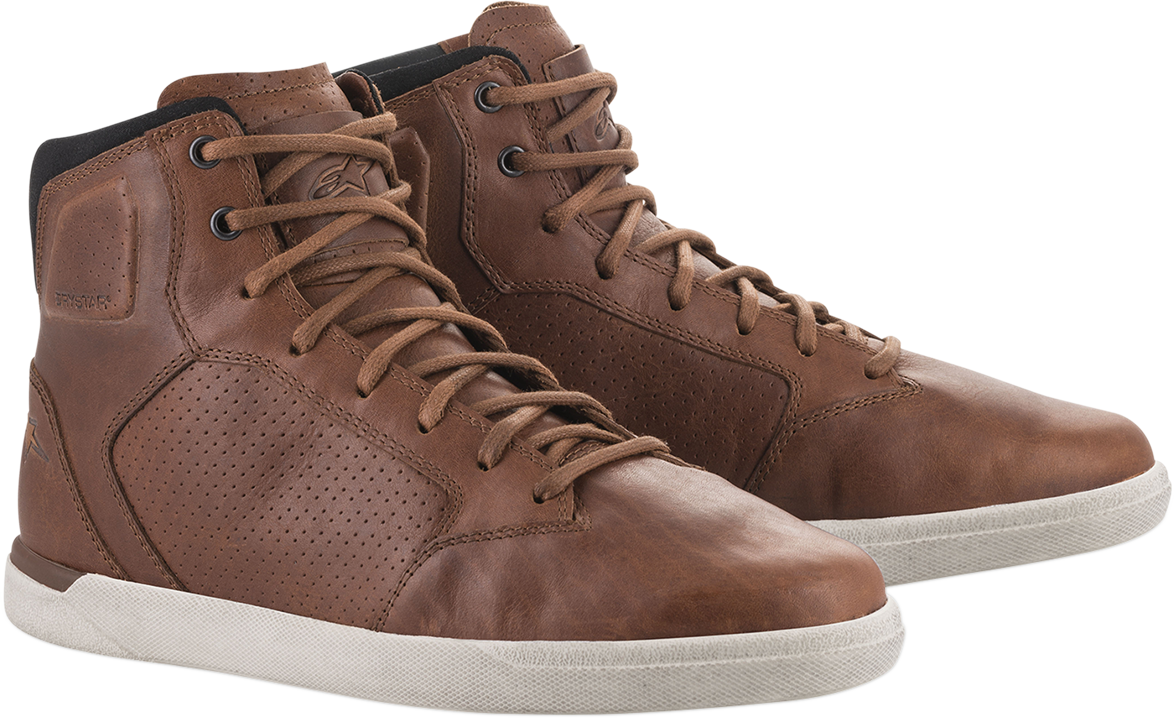 Alpinestars J-Cult brown shoes, US size 6, featuring a stylish design with textured details and durable construction.