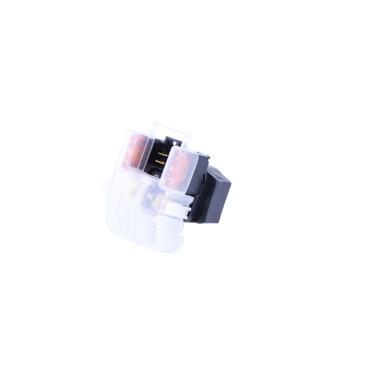 RM STATOR RMS090-102558 starter relay solenoid for automotive applications, showing metal coil and electrical connections.