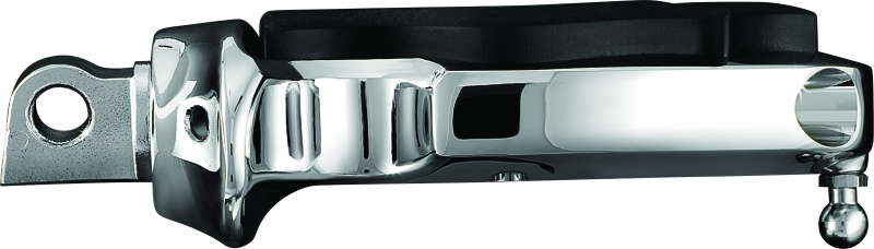 Kuryakyn Flamin Peg with Male Mount Adapter in chrome, featuring an aggressive flamed design for powersports motorcycle riders