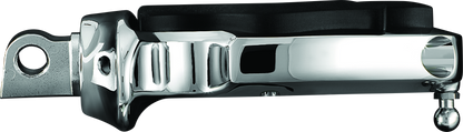 Kuryakyn Flamin Peg with Male Mount Adapter in chrome, featuring an aggressive flamed design for powersports motorcycle riders