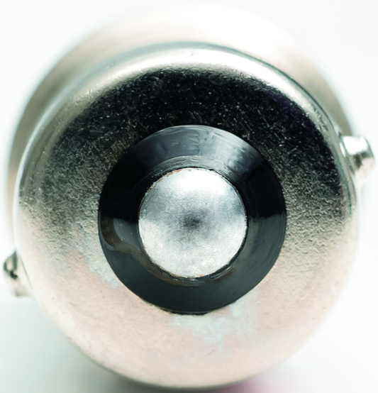 Kuryakyn LED Bulb 1156 Amber for powersports vehicles, showing the bright amber LED light in a close-up image.