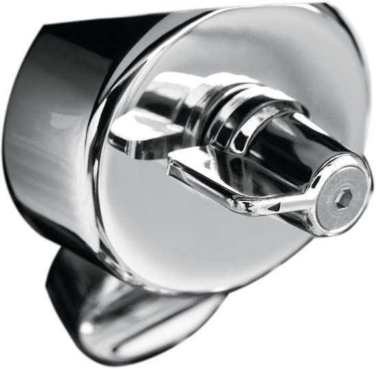 Bill's Exhausts SHOW CHROME Fuel Shut Off Knob for engine, chrome finish, durable metal construction, used for fuel control.