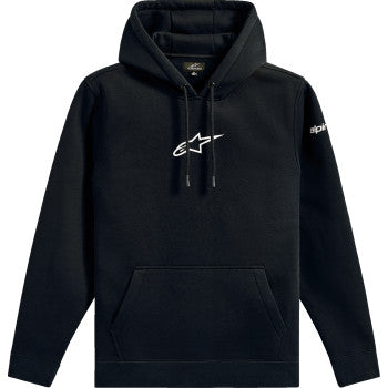 Black Bill's Exhausts Alpinstars frontal pullover hoodie in XL, featuring a front design and comfortable fit.