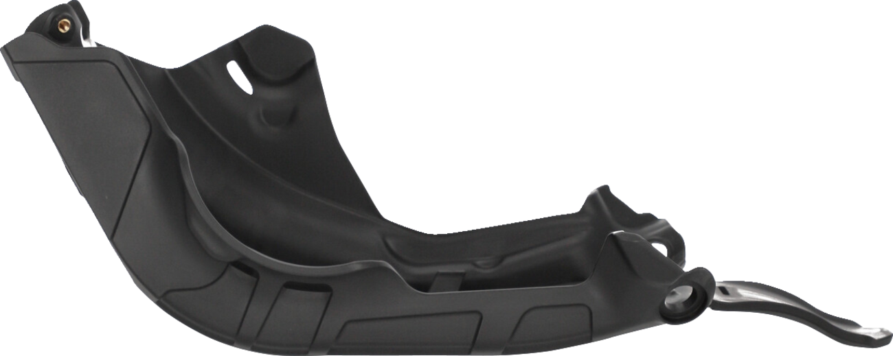 A black Acerbis skid plate for KTM 250/350 SX-F 2023 motorcycle, protecting the body and engine area.