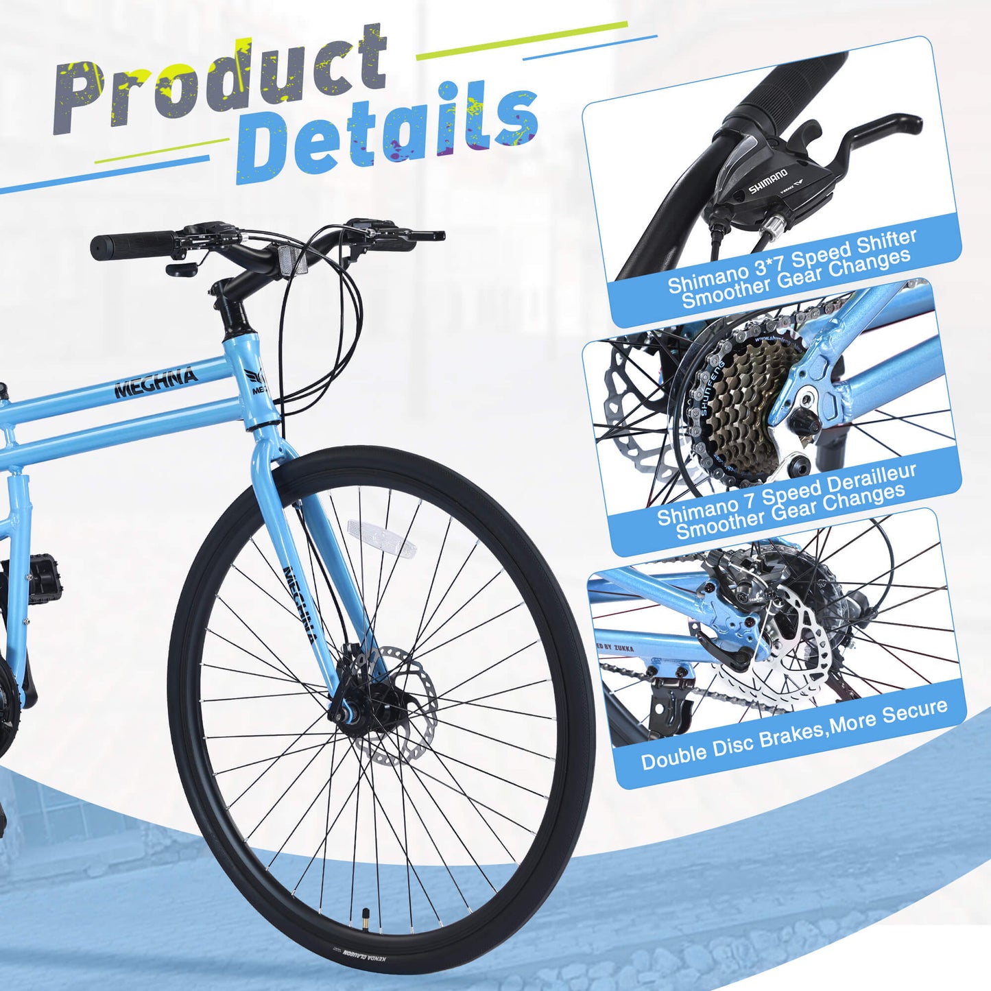 Hycline Meghna Fevo 700×32C bicycle tire with black rubber and sidewall, designed for road bikes and optimal performance.
