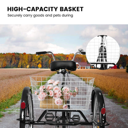 Ecarpat 24“ Single-Speed Adult Tricycle - Howling Moto