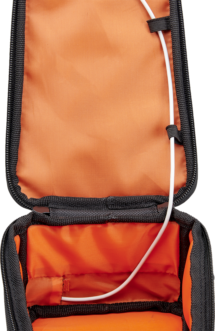 Black BILT WELL EXFIL-2 Mini Tank Bag by Bill's Exhausts, compact motorcycle storage with durable design.