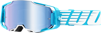 100% Armega Goggles - Oversized Sky - Blue Mirror 50005-00010 - Howling Moto