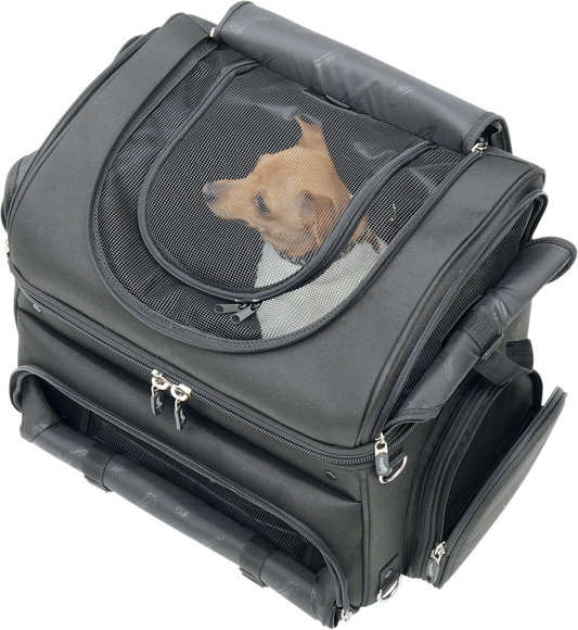 Bill's Exhausts SADDLEMEN Pet Voyager seat showing a comfortable, contoured motorcycle seat with detailed stitching and branding.