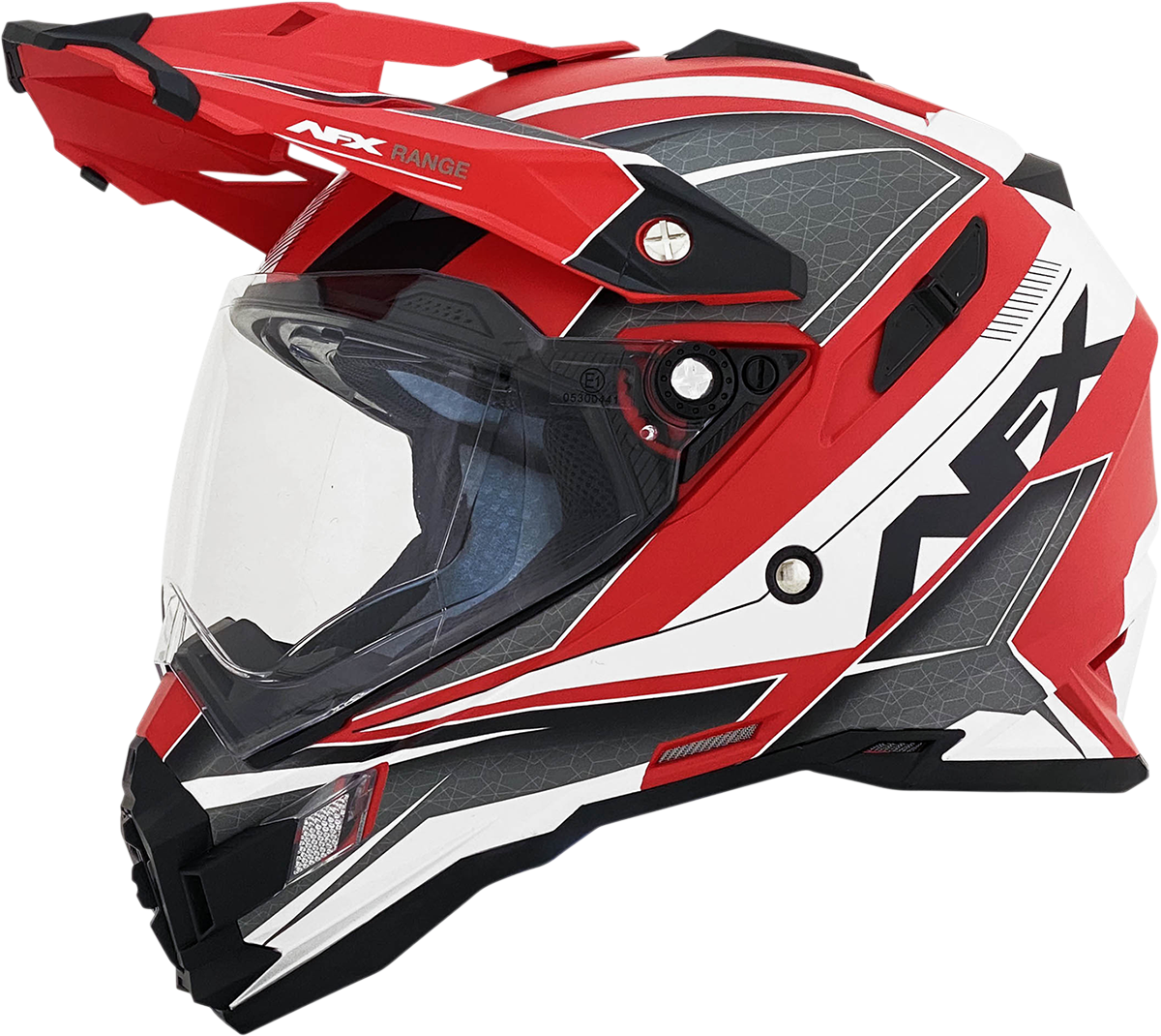 Matte red AFX FX-41 motorcycle helmet in medium size, featuring a sleek design and full face coverage.