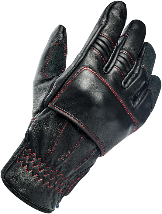 Red BILTWELL Belden Gloves in XS from Bill's Exhausts, featuring durable design and red color for motorcycle riding.