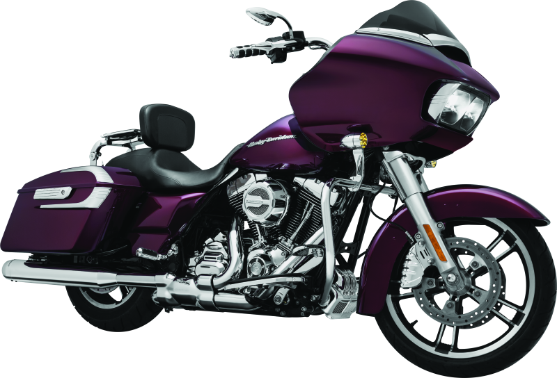Kuryakyn chrome windshield side trims for Harley-Davidson Road Glide 2015-2021, shown installed on motorcycle.