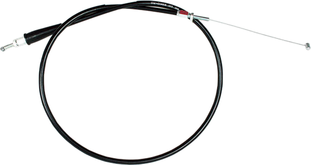 Black vinyl throttle push cable from MOTION PRO, model 02-0322, designed for motorcycle throttle control and smooth operation.