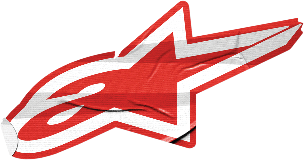 Set of 30 black and white ALPINESTARS sticky decals, 5-inch size, suitable for helmet customization and motorcycle parts.