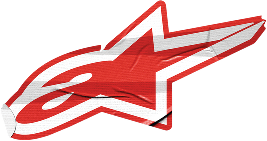 Set of 30 black and white ALPINESTARS sticky decals, 5-inch size, suitable for helmet customization and motorcycle parts.