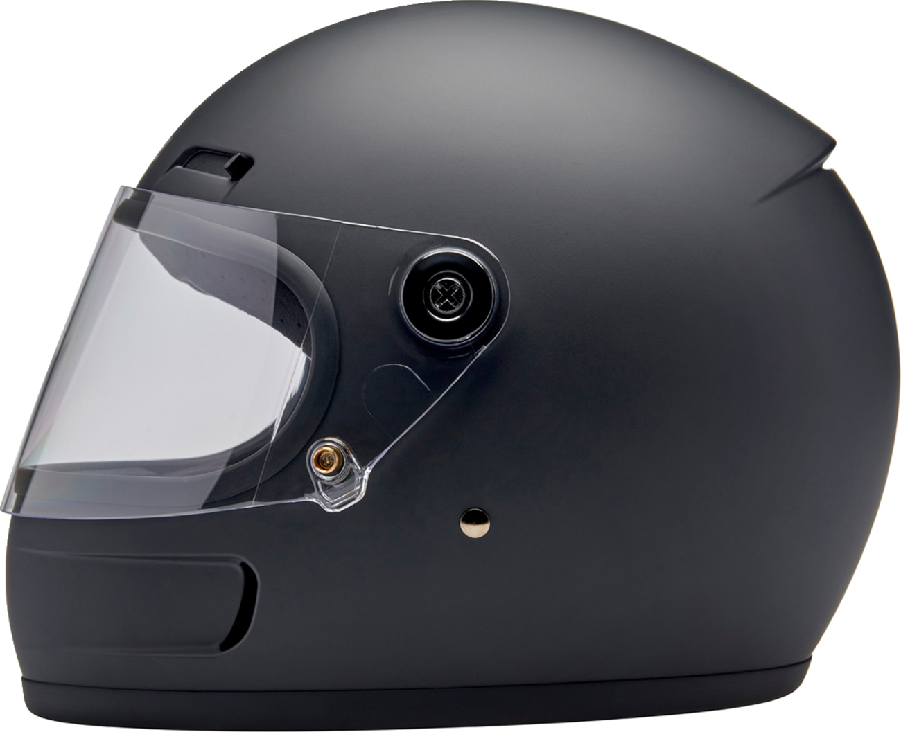 BILTWELL Gringo SV motorcycle helmet in flat black, large size, with smooth finish and vented design for rider safety and style.